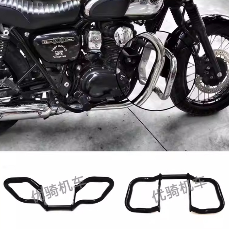 Suitable for Kawasaki W400 W650 W800 Modified Bumper, Insurance Frame, Anti-Fall Guard, Engine Guard