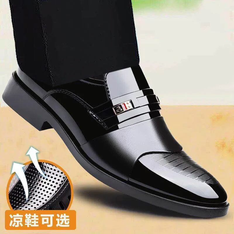 [100 Мягкая кожа] Кожаная обувь Мужская повседневная обувь Мужская дышащая мягкая подошва Молодежная модная обувь для работы