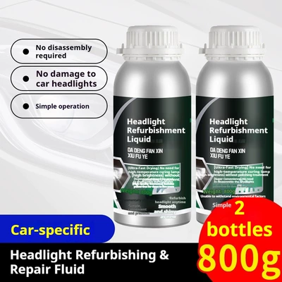 Cross-Border Special Supply Car Headlight Refurbishment Auto glass repair liquid - new-upgraded-model-2-bottles-of-800g-coating-liquid