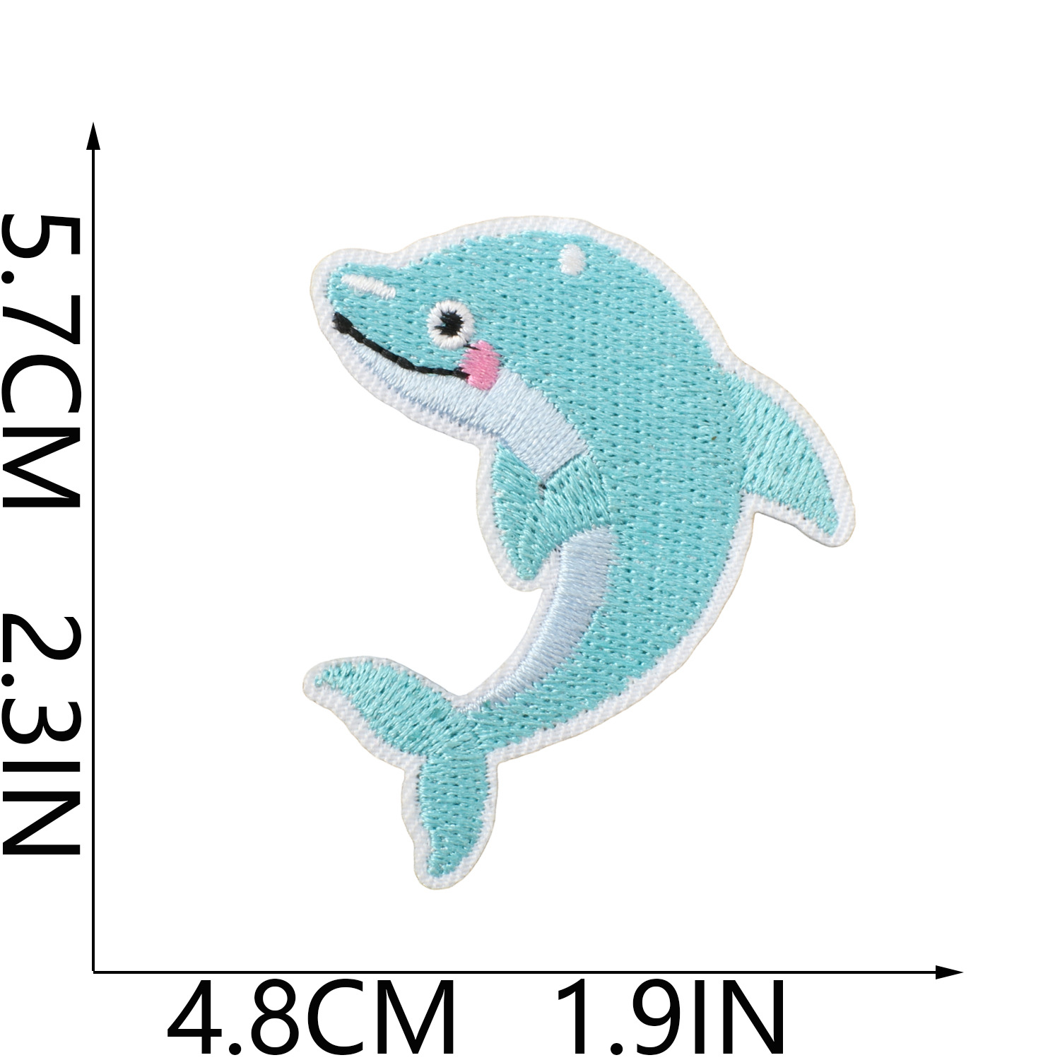 Pequeño pez de color bordado pegatinas de tela mar fiesta pegatinas de parche de sellas adorables decoración de computadora bordado sellas de sublimación caliente