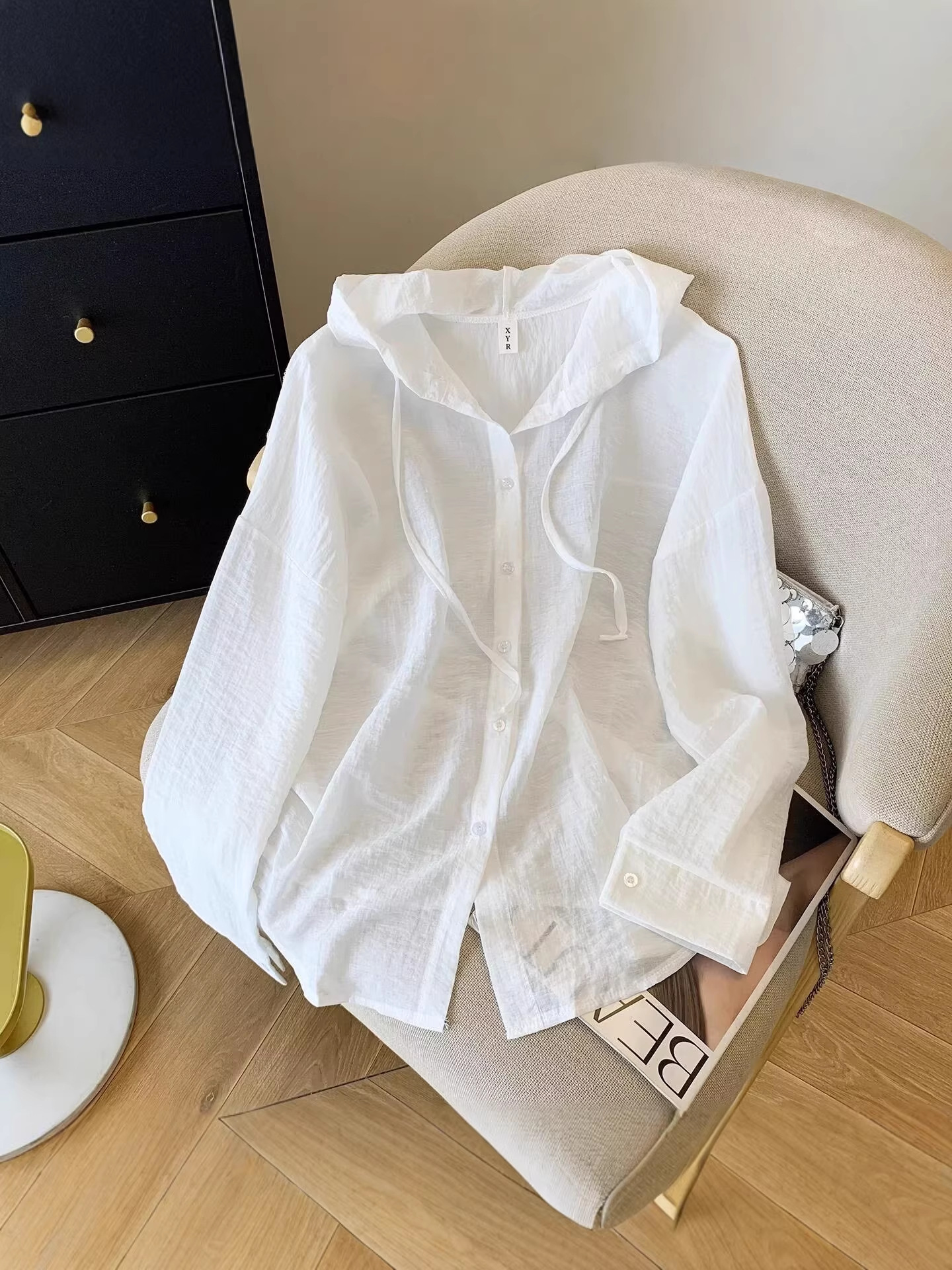 Sun protection clothing with hood