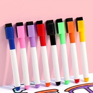 Water-based large-capacity children's stationery color erasable pen magnetic whiteboard pen whiteboard pen with brush