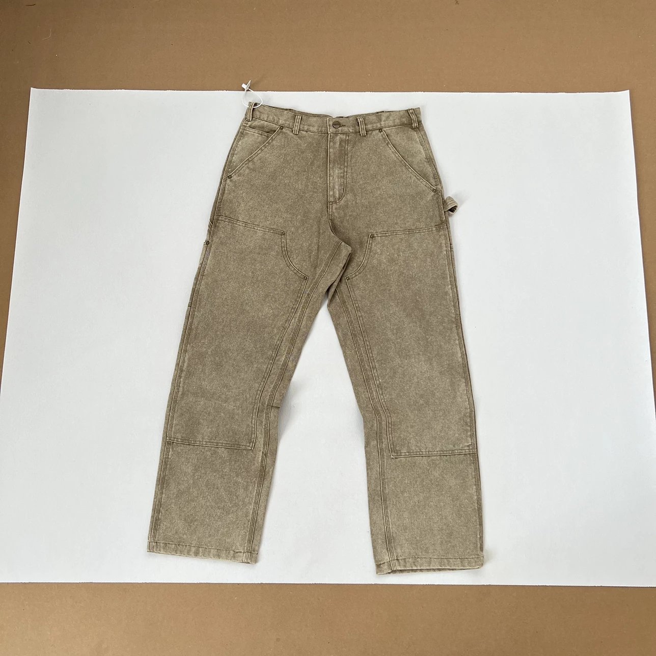 CARB136 Pants Double Knee Washed Brown
