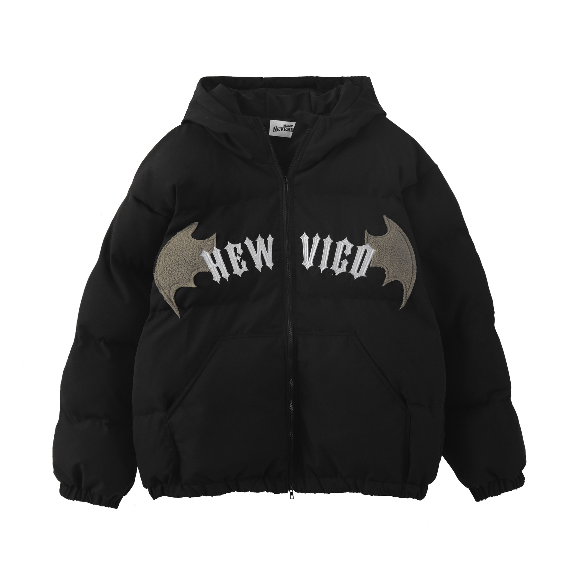 Manteau en coton à capuche pour homme, style rétro, corne de diable, manteau d'hiver en coton, marque tendance, manteau en pain épais et ample_voghion.com