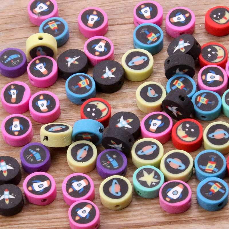 27 color mezclado suave cerámica Punch pieza animal fruta amor perlas DIY niños collar pulsera