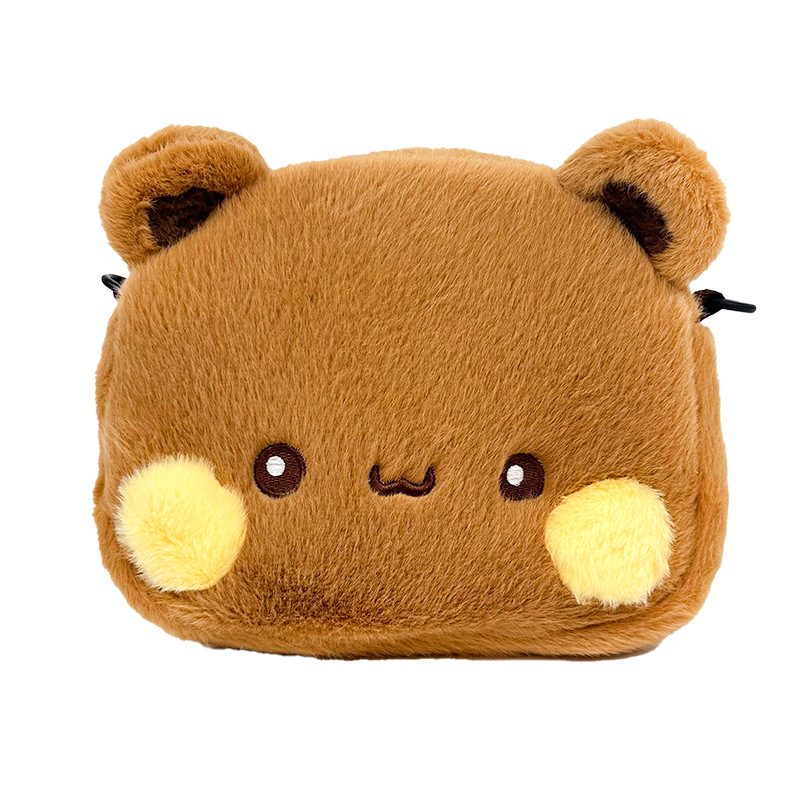 Cute bolso de hombro de peluche de oso 2024 nuevo mini bolso de muñeca suave japonés cambio mochila regalo de cumpleaños