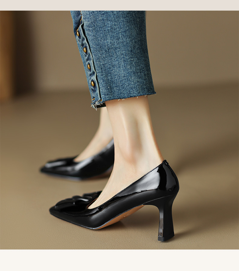 CHIKO Melanie Square Toe Chunky Heels Pumps Shoes