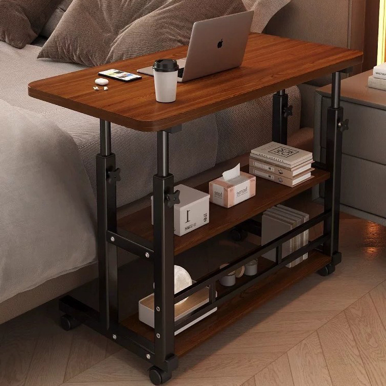 Bedside Table, Movable Lifting Computer Desk, Bedroom Home Writing Desk, Dormitory Bedside Small Desk, Suitable for Dormitories