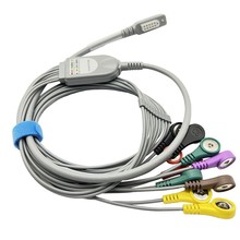 适用于康泰TLC6000动态心电图机10导导联线按扣式Holter