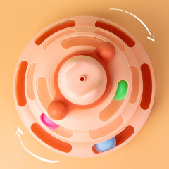 Pet supplies wholesale new track ball self-entertaining smart cat toy four-layer cat playground cat turntable