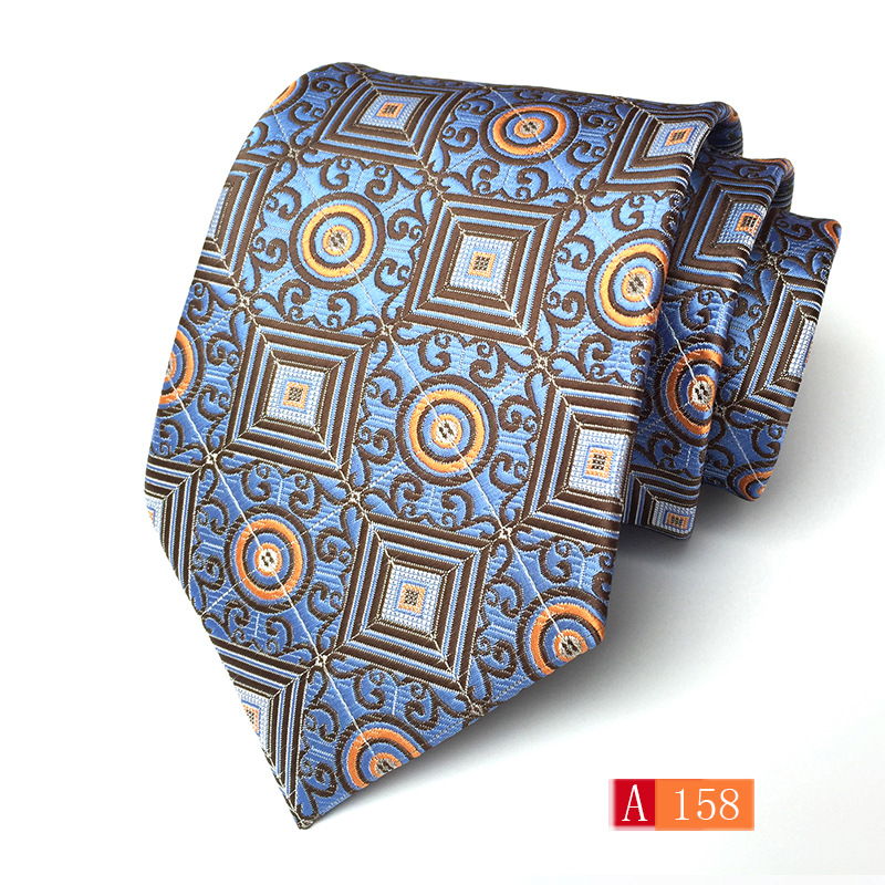 FUENTE fabricante poliéster jacquard material de los hombres corbata flor grande oreja moda corbata de moda en stock al por mayor