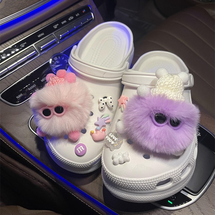 핑크 모피 공 괴물 [완제품 스틱 좋은 바닥 버클]]