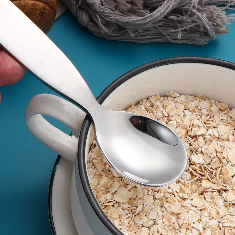 316 Acero inoxidable para niños cuchara tenedor para bebés vajilla linda gruesa de dibujos animados cuchara china para niños comiendo y bebiendo sopa cuchara