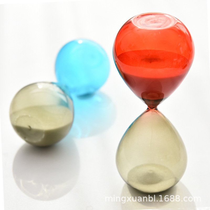 Nordic hogar vidrieras reloj de arena temporizador 30 minutos de dos colores regalo creativo decoración de escritorio regalo