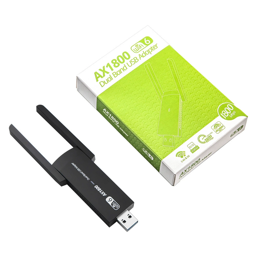 WIFI6 сетевая карта AX1800 высокоскоростная двухдиапазонная для гейминга, приёмопередатчик Wi‑Fi USB3.0