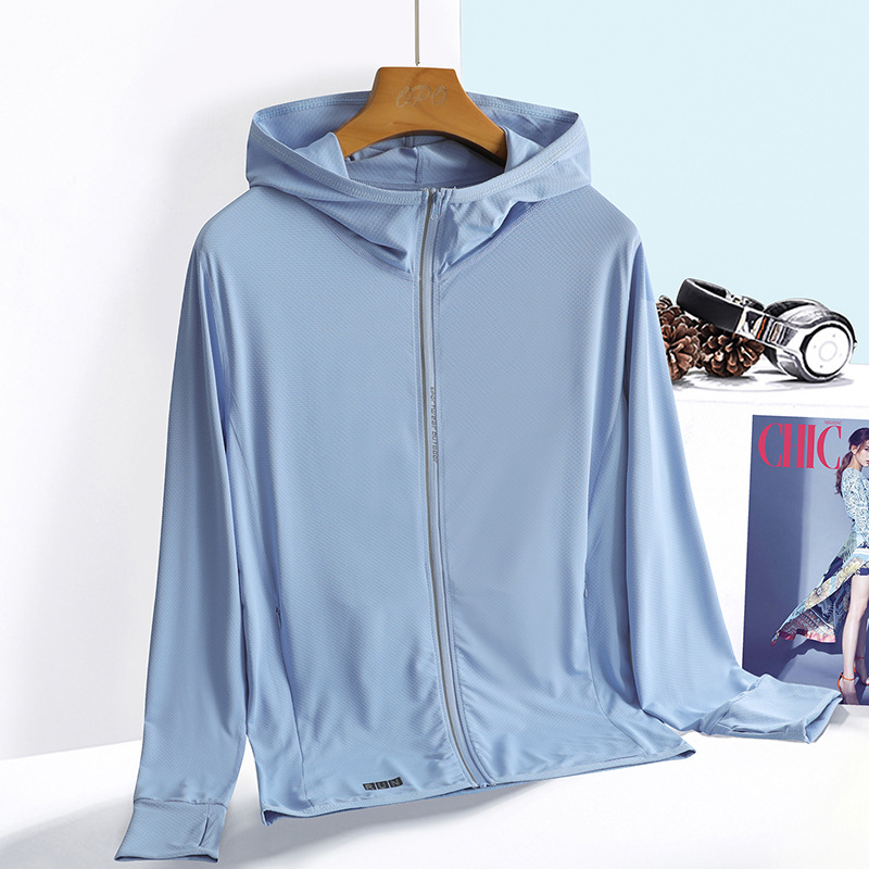 New Outdoor Fishing Anti-uv Summer Sun Protection Clothing for Men Ice Silk Ultra-thin Breathable Sun Protection Clothing for Women Knitted Couple