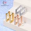 Fashionable square earrings stainless steel, simple and elegant design