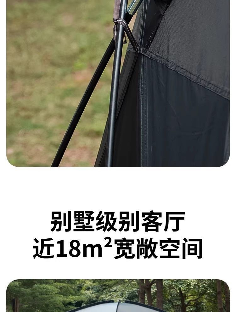 Dome Canopy Super Large Sunshade Tent for Outdoor Camping, Rainproof Folding Multi-Person Sun Shelter