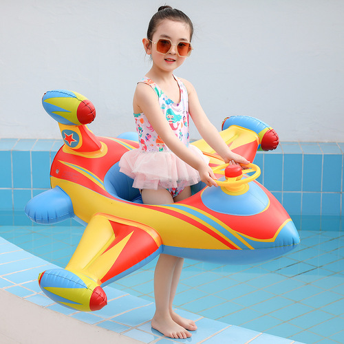 Xiaolu Amazon internet celebrity thickened creative airplane swimming ring inflatable children's sitting ring swimming ring baby seat