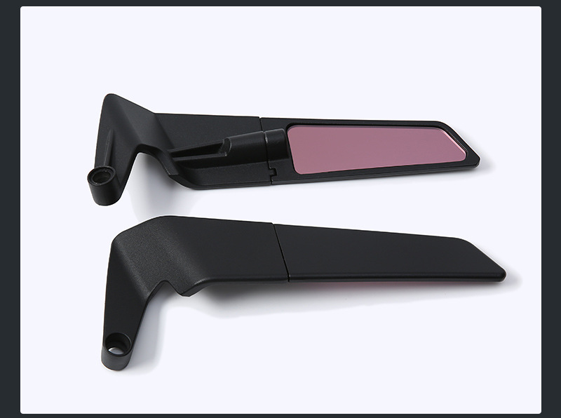 Cross-Border Small Fixed-Wing Motorcycle Rearview Mirror Modification Accessories Suitable for Kawasaki Yamaha Rotatable Purple Mirror