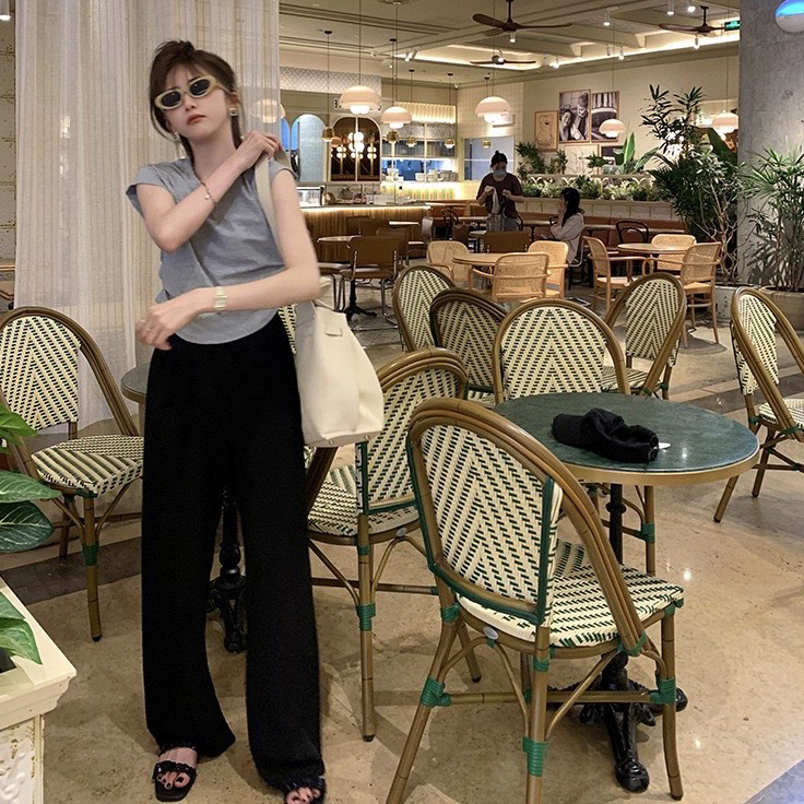 퓨어블랙 와이드팬츠