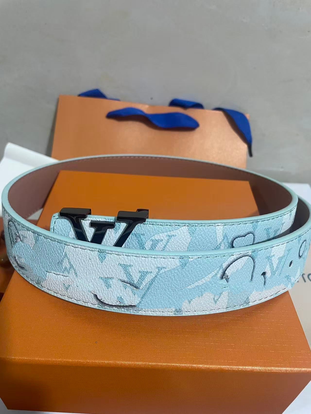Cinturón para Hombre 4.0 cm de Piel de Vaca de Dos Capas con Hebilla Lisa para Uso Casual image 52