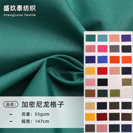 厂家现货40D尼龙格锦纶面料 加密耐磨防水秋冬棉衣羽绒服外套面料