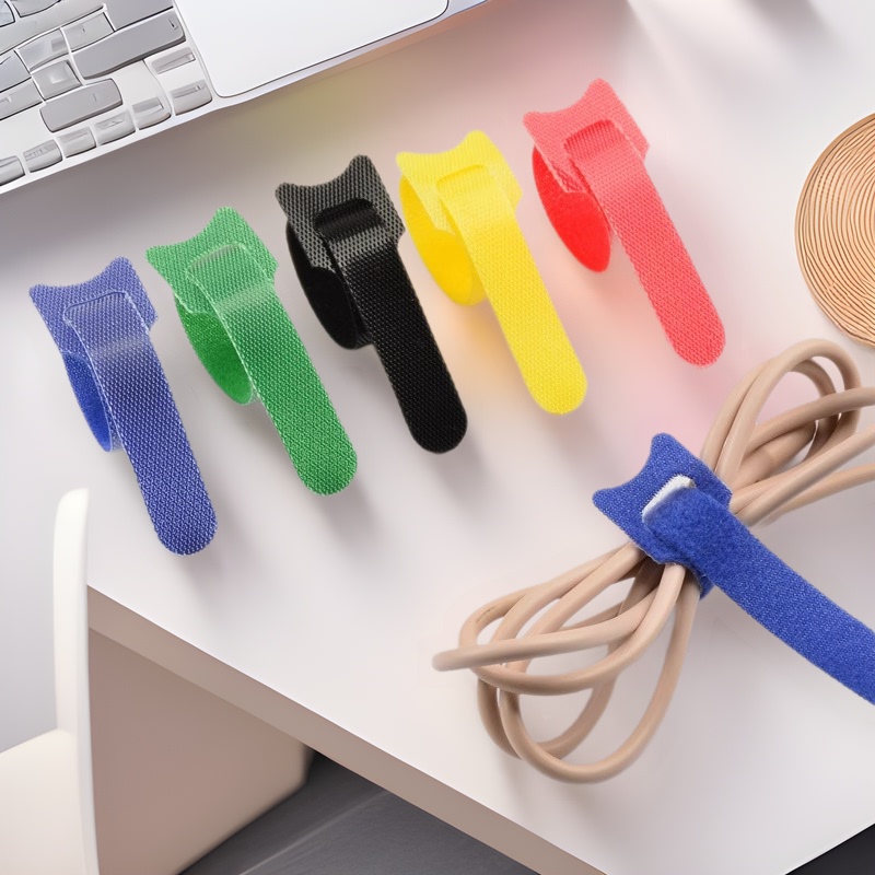 Factory Direct Sales Self-Adhesive Velcro Straps for Organizing and Storing Data Cables, High-Quality Colorful T-Shaped Velcro Straps Factory Direct Sales Self-Adhesive Velcro Straps for Organizing and Storing Data Cables, High-Quality Colorful T-Shaped Velcro Straps
