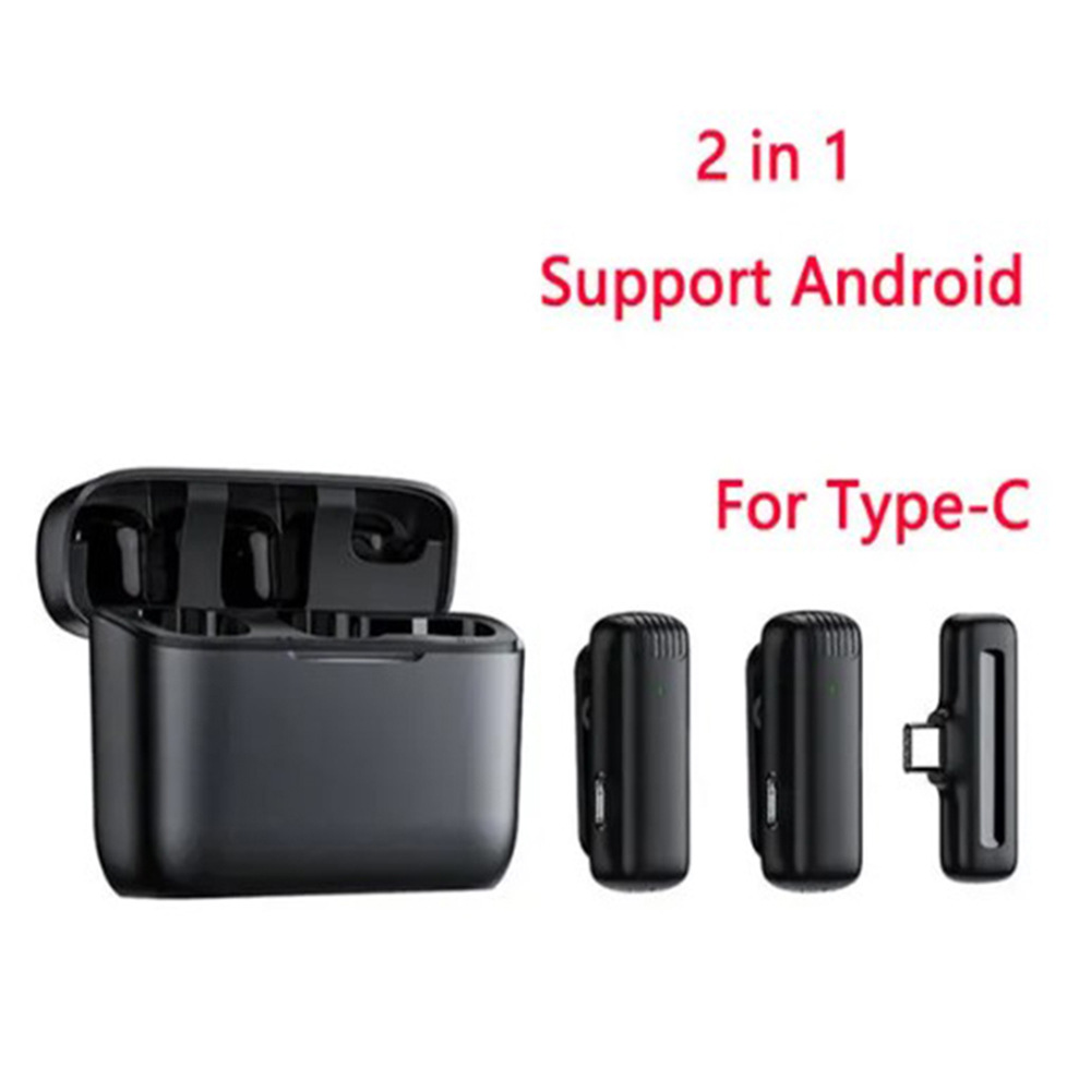 Clip de collar inalámbrico micrófono uno para dos teléfono móvil al aire libre micrófono vivo Bluetooth grabación radio reducción de ruido mini image 11