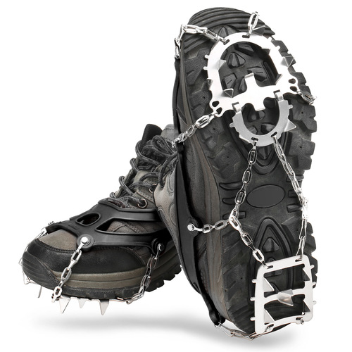 Amazon chain anti-slip shoe cover TPE18 teeth reinforced outdoor mountaineering supplies portable lightweight snow crampons
