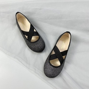 Girls Princess Shoes New Casual Ballet Dance Shoes Fashion Crystal Shiny Shoes Soft Sole Shoes Children's Leather Shoes Women