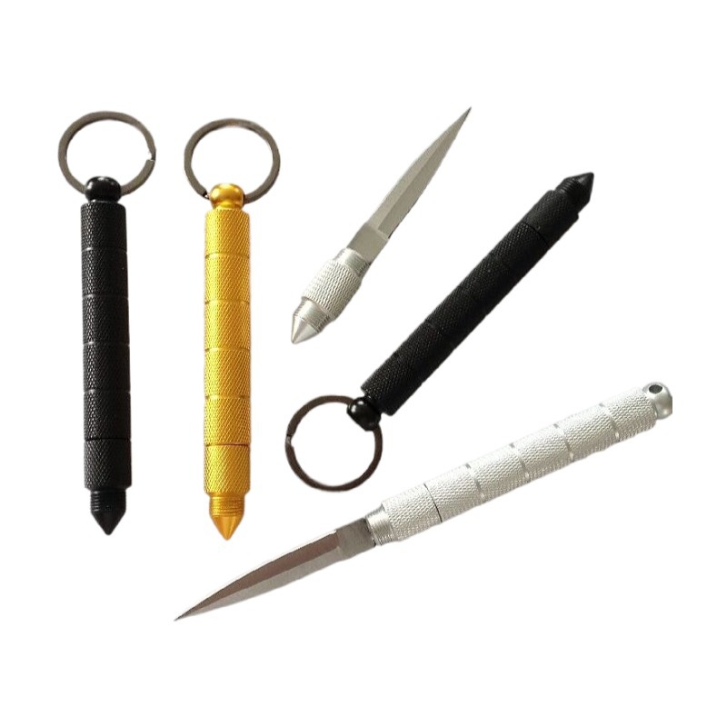 航空铝合金材质各种颜色个人防护户外安全可折叠酷棍刀现货随时发