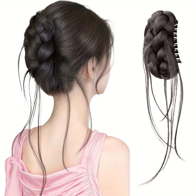 H6513 Dropshipping Aliexpress Amazon Cross-Border New Hairband Hair Claw Style Messy Bun Hair Accessories Synthetic