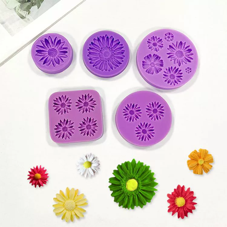 Аcrylic silicone mold, fondant solar-powered, flowered, sunflower