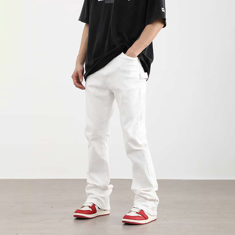 BKTL High Street Water Washing Old Cleanfit Suelt Microplane Jeans American Vibe Casual Versatile Pantalones