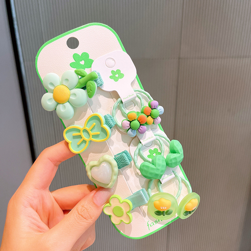 智贝SKU图_210件套儿童头绳不伤发可爱公主发饰套装女