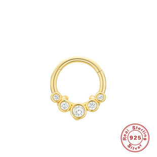 S925 Sterling Silver Round Diamond Elegant Piercing Small Ear Nail AliExpress Hot Selling Ear Bone Nail ins Wind Piercing Jewelry