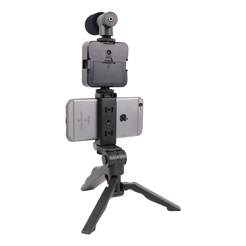 Iluminación de video en vivo para teléfono móvil AY-49 luz de relleno de bolsillo micrófono LED de mano mini luz de relleno de cámara