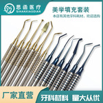 跨境牙科不沾刀美学树脂充填器6件套可高温不锈钢充填套装