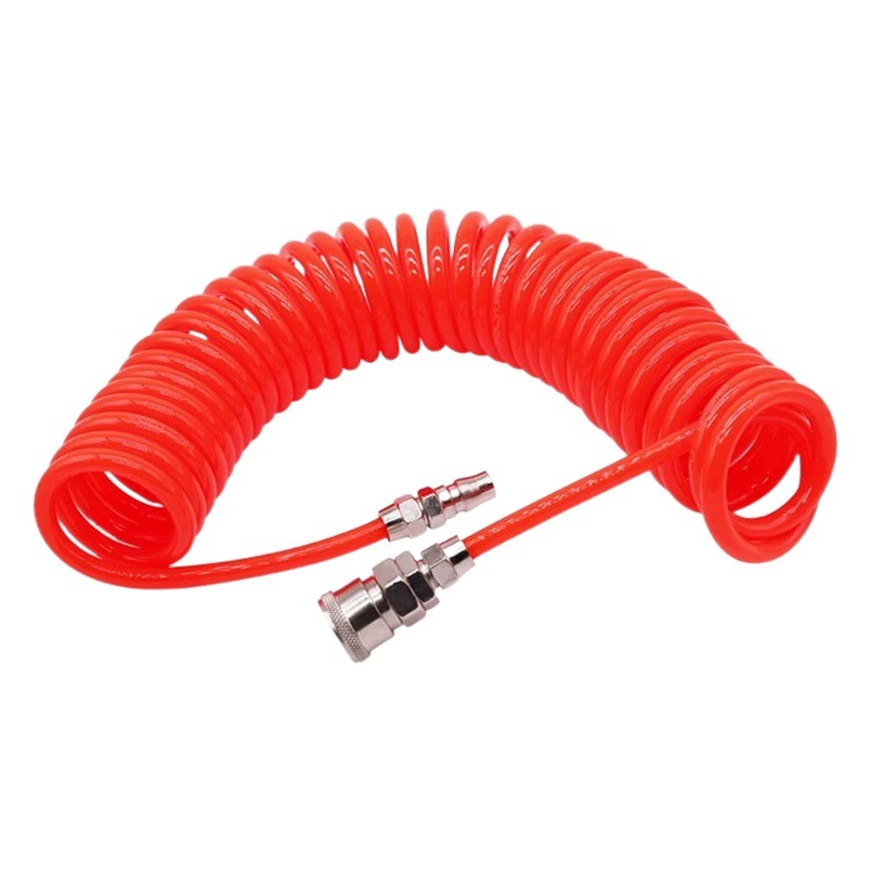 6/8/10 мм телескопическая пружинная трубка с соединением Пневматический воздушный насос винтовой воздушный компрессор шланг из полиуретана воздушная труба высокого давления