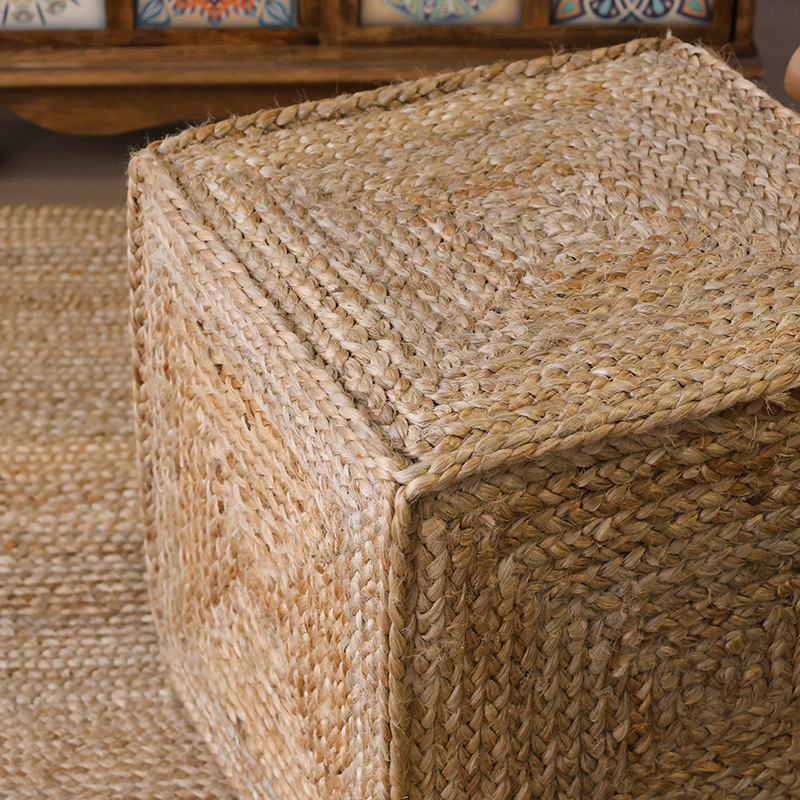 Cojín Futón de Yute Tejido para Silla de Oficina y Tatami