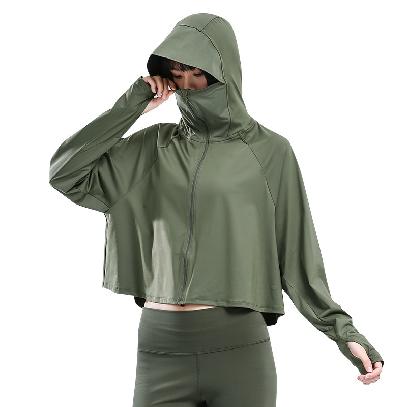 女性用アイスシルク日焼け止め服、黒いビニールの柔らかいつばのマント、ショール、クラウドオリジナルガーゼ、氷のような感触の紫外線防止日焼け止め服|undefined