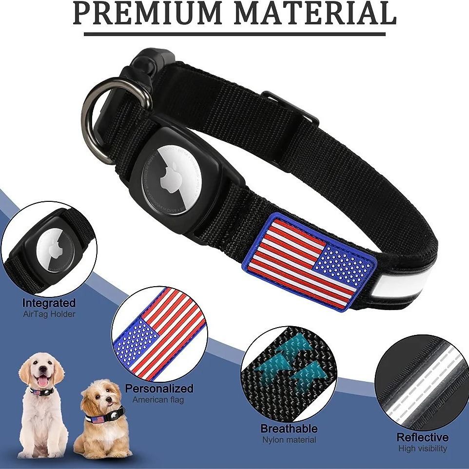 Punto aplicable Apple Airtag Tracker Funda protectora Collar de entrenamiento de posicionamiento para perros Collar de posicionamiento Fábrica de collares