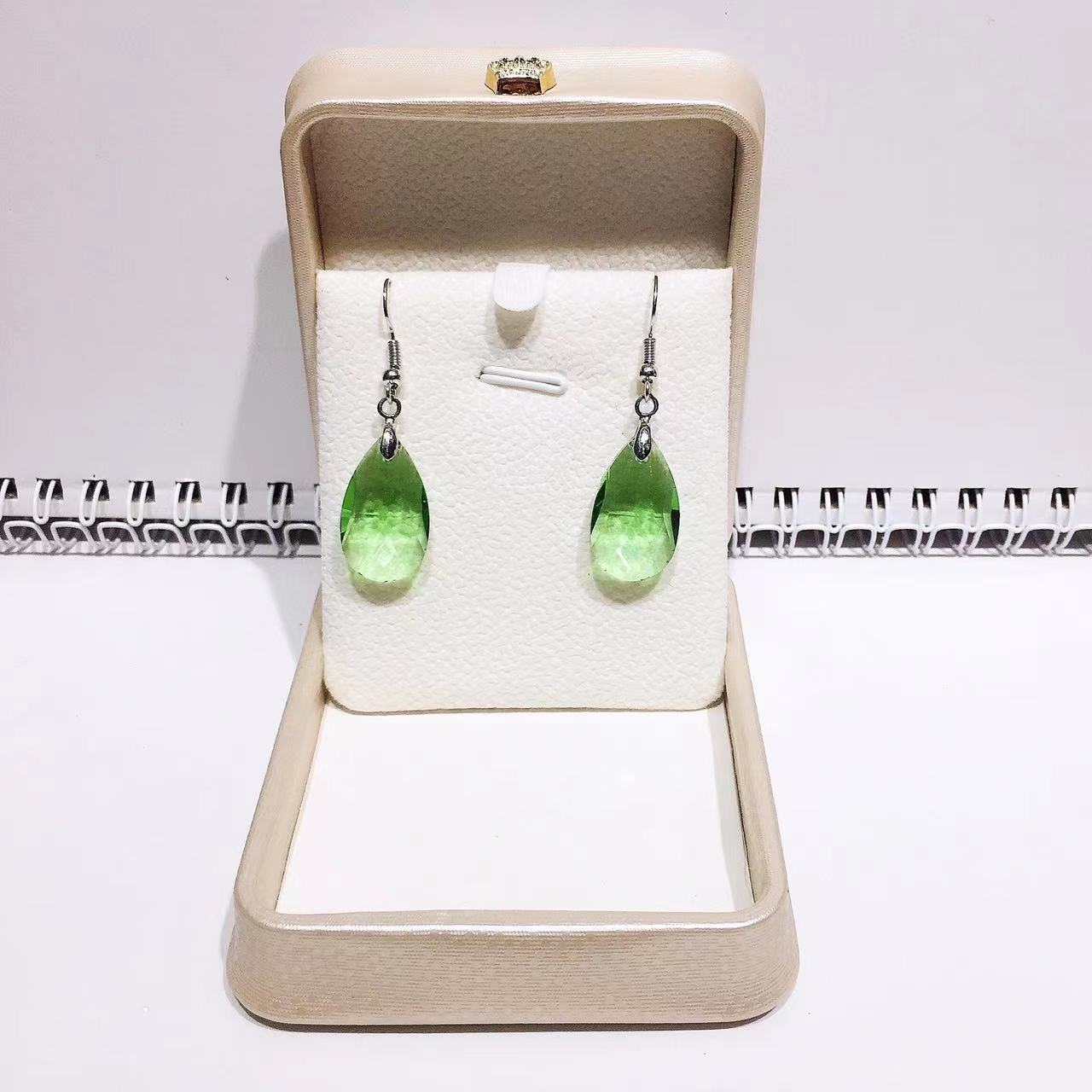 1 Pair Simple Style Water Droplets Glass Women's Drop Earrings Earrings Ear Hook display picture 4