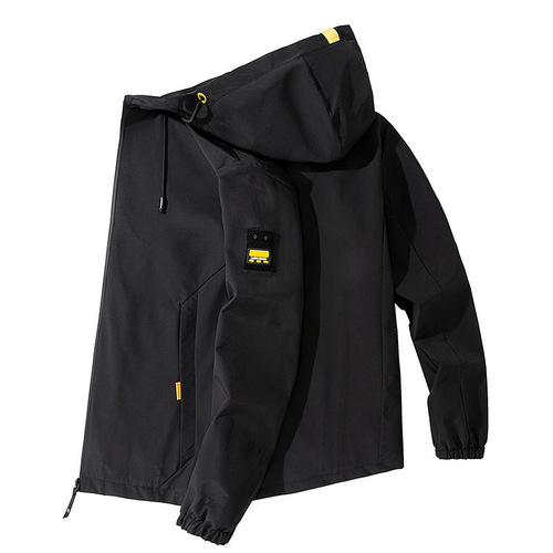 Spring Jacket for Men with Hood, Youth Fashion, Thin Model, Outdoor Sports, Casual Top