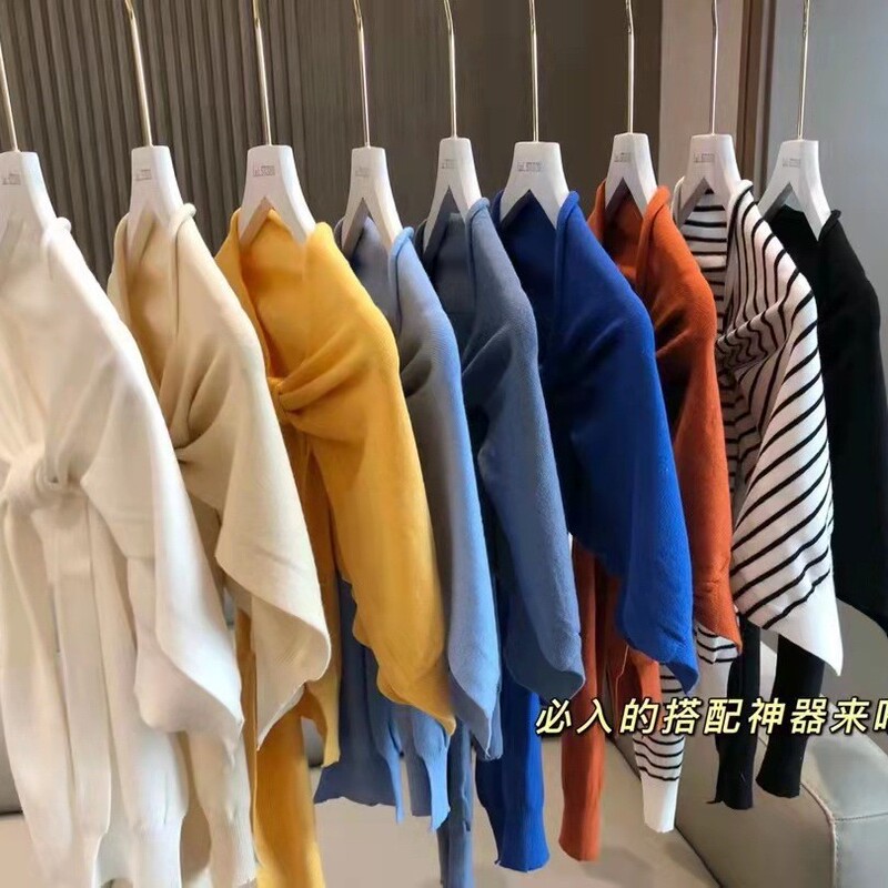 Spring and Autumn Air-Conditioned Room Shoulder Striped Small Shawl Cape Shoulder Wool Scarf