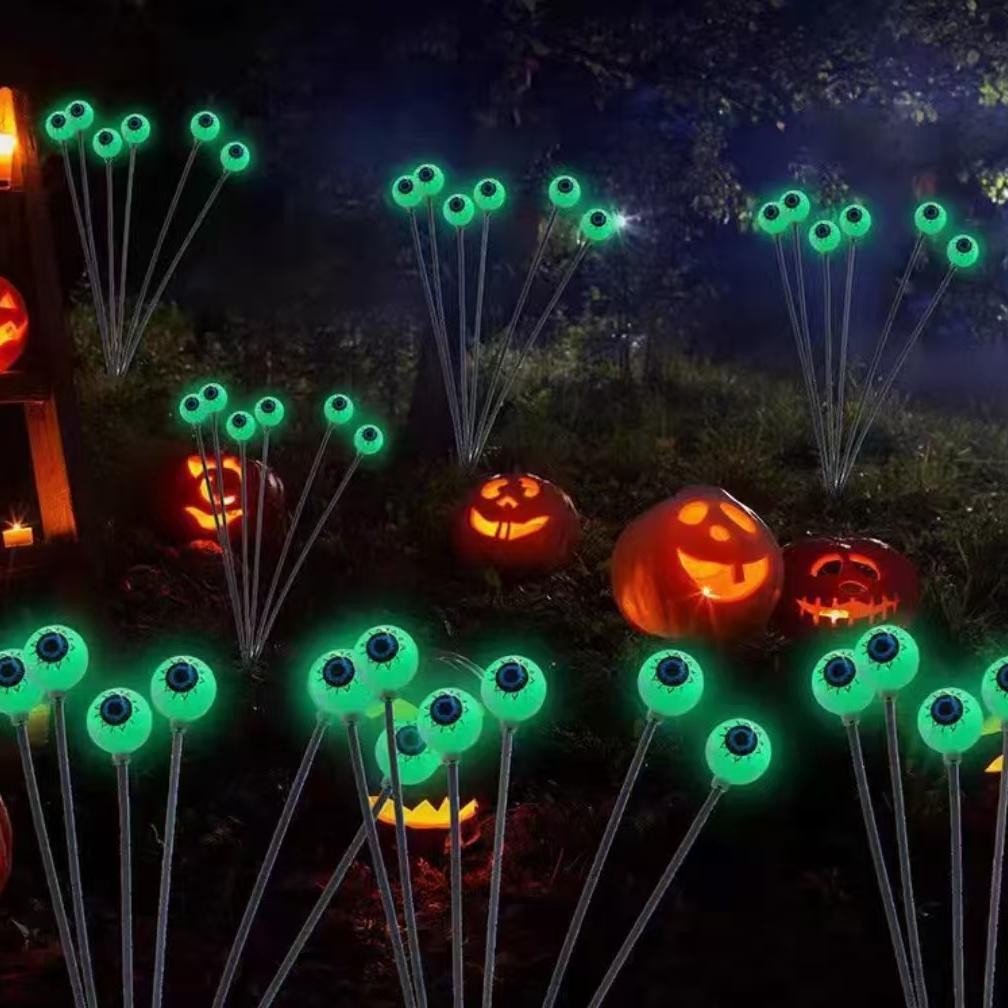 8개의 녹색 안구 조명 - 항상 켜져 있음