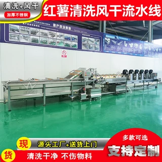 定制红薯清洗风干设备 商用果蔬加工流水线 食堂学校净菜加工设备