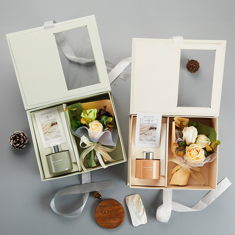 Soap Flower Aromatherapy Gift Box, Wedding Souvenir, Gift for Girlfriend, Gift for Best Friend, Handmade Flower Rose Bouquet