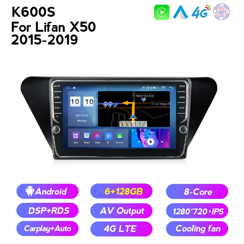 Suitable for Lifan X50 15-19 Android central control large screen GPS navigation reversing image wireless carplay